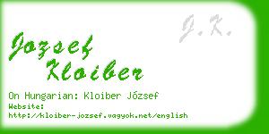 jozsef kloiber business card